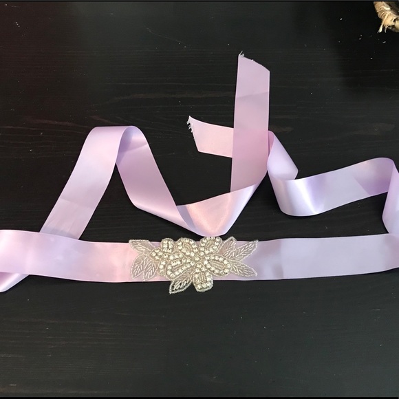 Lace tulle lavender flower girl dress - Picture 5 of 6